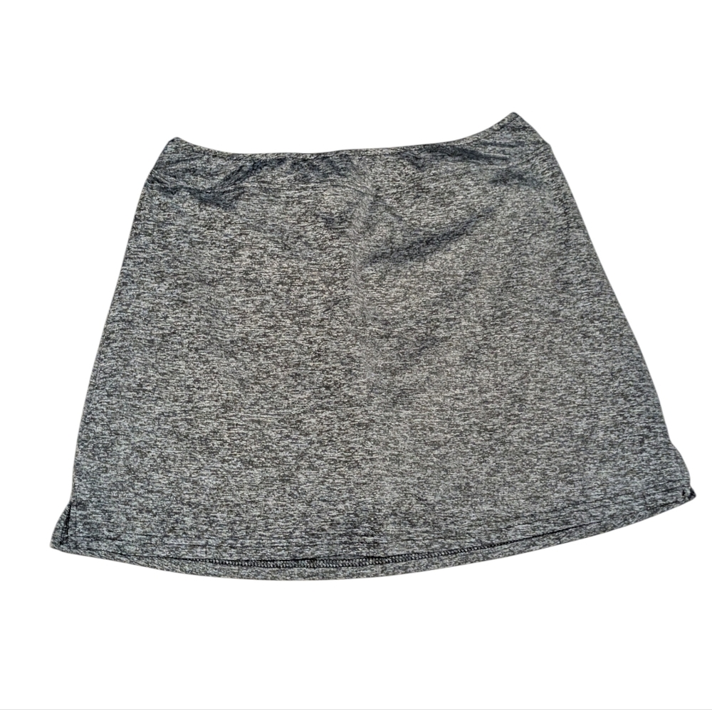 Heather Grey Active Wear Skort With Pocket On Shorts